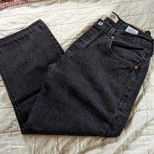 Levi's 501 vintage washed black straight leg jeans